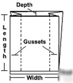 1000 - 8X3X20 .75 mil clear gusseted poly bags