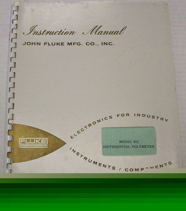 Fluke 801 differential voltmeter op/svc manual $5 ship