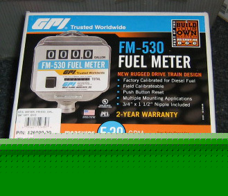Gpi fm-530 diesel fuel meter 3/4
