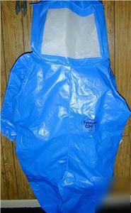 New dupont tychem hazmat blue training suit, size xl