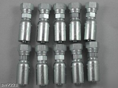 (10) fjx-08-10 female jic hydraulic hose ends/fittings