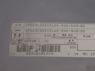 500 pcs. nec# UPD23C32202LG5-932-9JH-E2, sm package