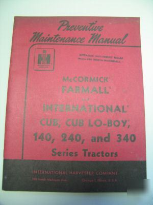 International harvester preventive maintenance manual