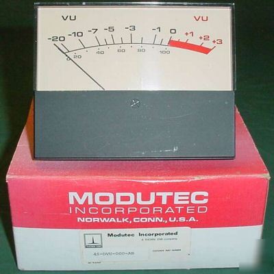 New modutec vu meter, 5 x 4 inches, 