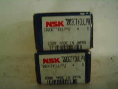 2 nsk bearings 7003CTYDULPA7