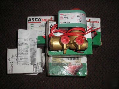 4 asco red hat 1/4 120V brass solenoid valve 8345B2