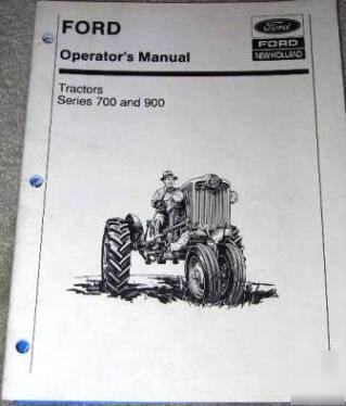 Ford 700 and 900 tractors operators manual