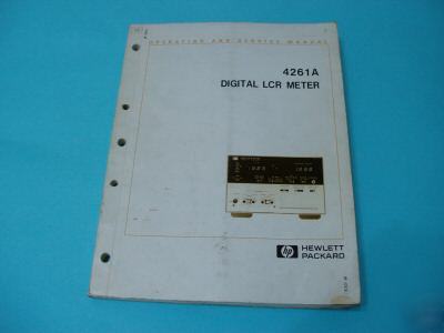 Hp 4261A digital lcr meter operating & service manual 