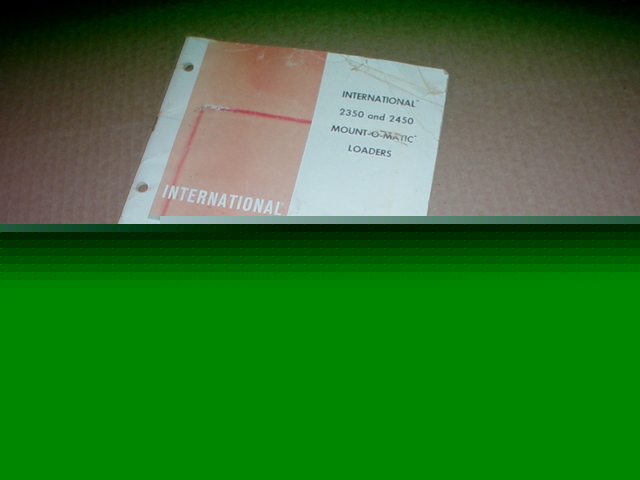 Ih international 2350 2450 loader operator manual
