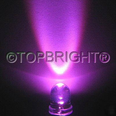 New 200 pcs 8MM wide angle 30KMCD pink led f/r 40Â° 