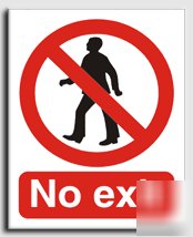 No exit-graphic sign-semi rigid-200X250MM(pr-018-re)