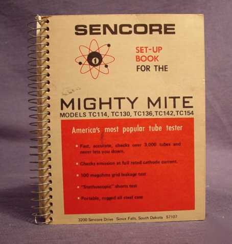 Sencore mighty mite set-up book excellent condition