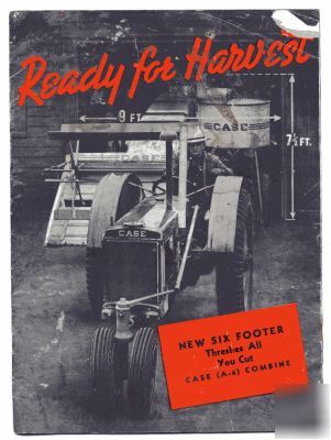 Vintage case a-6 combine advertising booklet