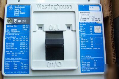 KD4200F westinghouse breaker 400 amp 2 pole nos obo