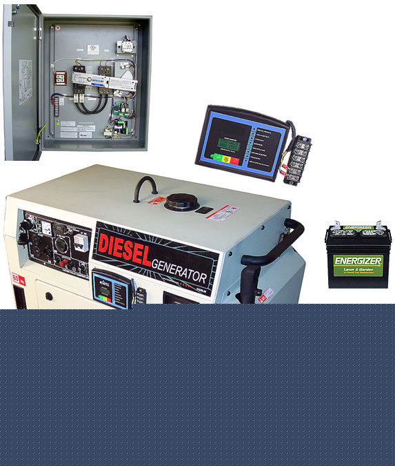 Automatic super quiet 6,500 watt diesel generator 