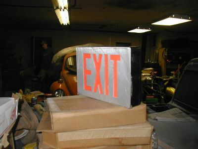 New atex exit sign stainless steel finish two sided