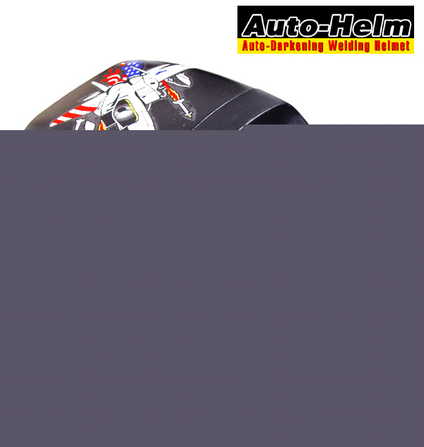 New auto-helm solar darkening welding helmet w/eagle