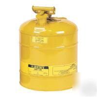 5 gal yellow type 1 safety can with funnel by justrite