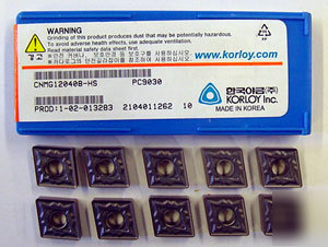10 pcs korloy CNMG432-hs finish on sts carbide insert