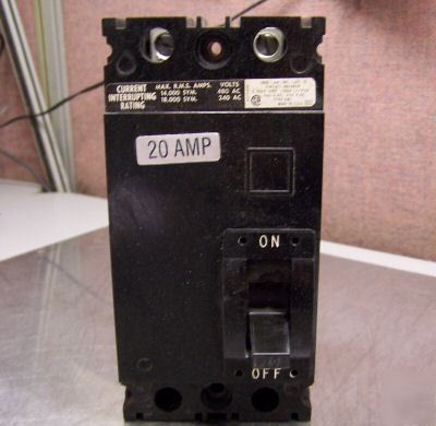 New square d 20 amp 2 pole circuit breaker FAL24020 