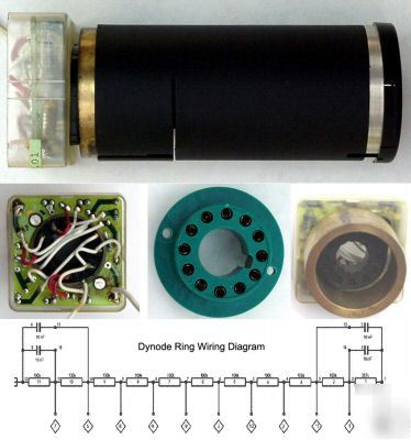 Pmt socket - dynode ring - mu-metal shield