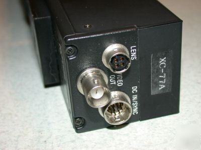 Sony industrial video camera xc-77 ccd w/ fuji lens