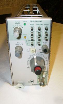 Tektronix 7B10 oscilloscope triggering time base