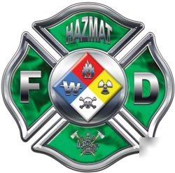 Firefighter hazmat decal reflective 2