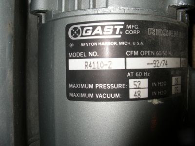 Gast regenair R4110-2 blower