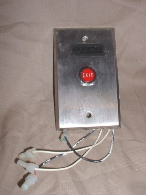 Locknetics red illuminated push button door lock switch