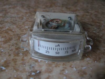 Micro amper meter 25 50 75 100 micro amper scale M4248 