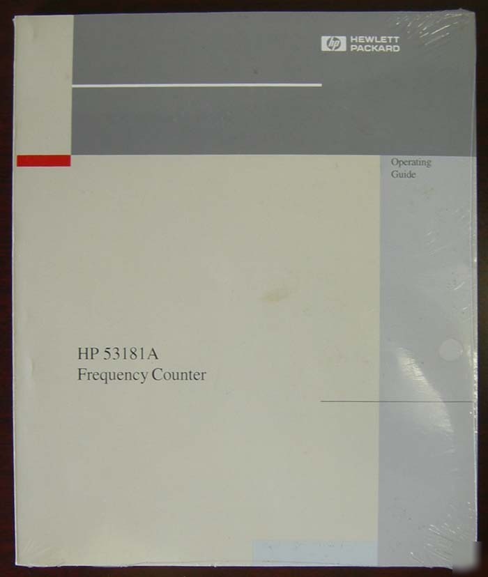 New hp 53181A frequency counter operating manual * * [2]