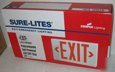 Sure-lites led emergency exit sign LPX70RWH 
