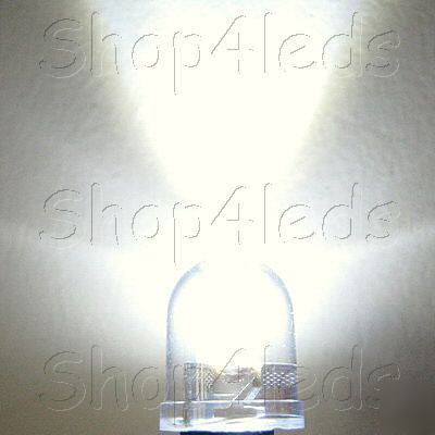 New 200 pcs 10MM 40Â° 5-chips white led 100MA 265,000MCD 