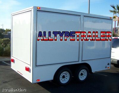 New enclosed cargo utility catering concession trailer