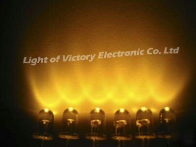 200P 5MM megabright warm white led lamp 17KMCD+resistor