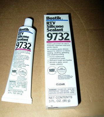 Bostik clear #9732 rtv silicone sealant 