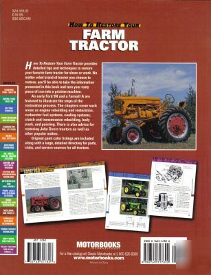 Farm tractor repair book deere engine restoration $25