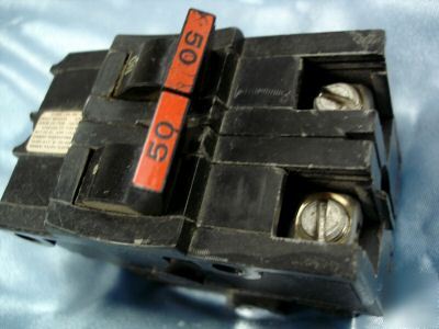Federal pacific 2 pole 50 a circuit breaker 