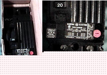 Ge TED124020WL circuit breaker 2 pole
