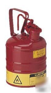 Justrite 1 gallon type 1 safety gas can