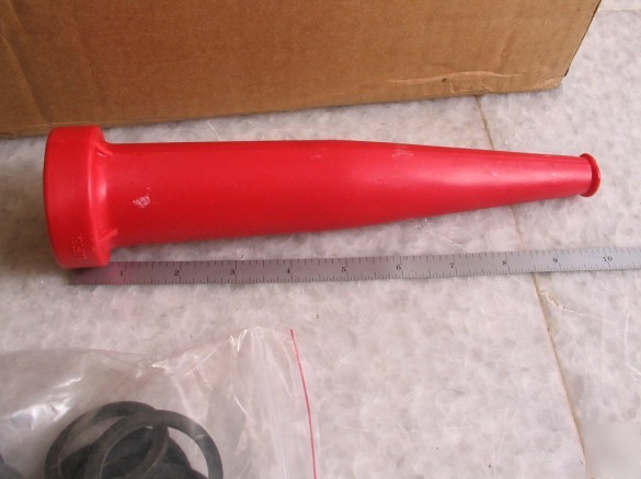 New 56 red plastic firehose fire hose nozzles cone