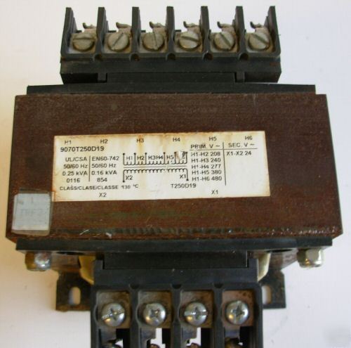 Square d industrial transformer .250KVA model: T250D19