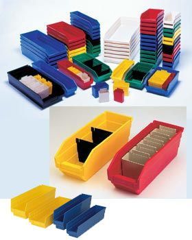Wise blue industrial shop storage bins 18X8X4