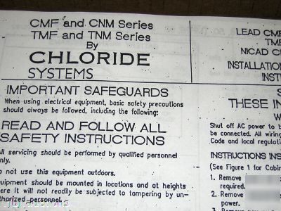 Chloride TMF50 emergency light power supply w 2 battery