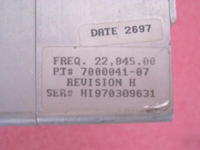 Microwave waveguide receiver rf if freq. 22845 ant.