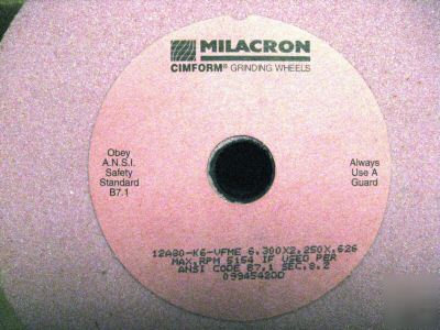 New (2) milacron cimform grinding wheels 12A80-K6-vfme