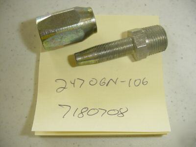 Qty 6 ** weatherhead # 24706N-106 fitting for # 6 hose