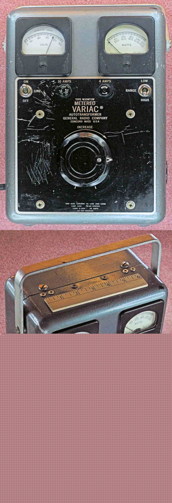Gr general radio genrad W10MT3W metered variac. 10 amp