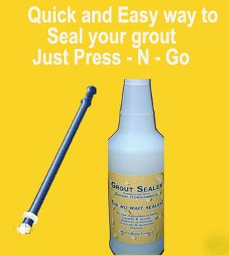 Grout wand with 1-pint sealer package tile cleaning